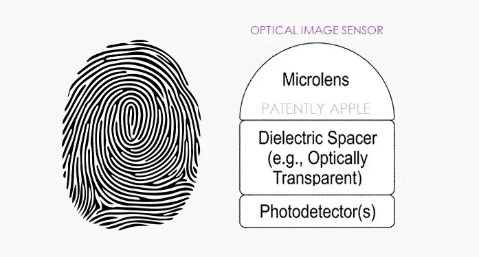 Apple touch ID patent