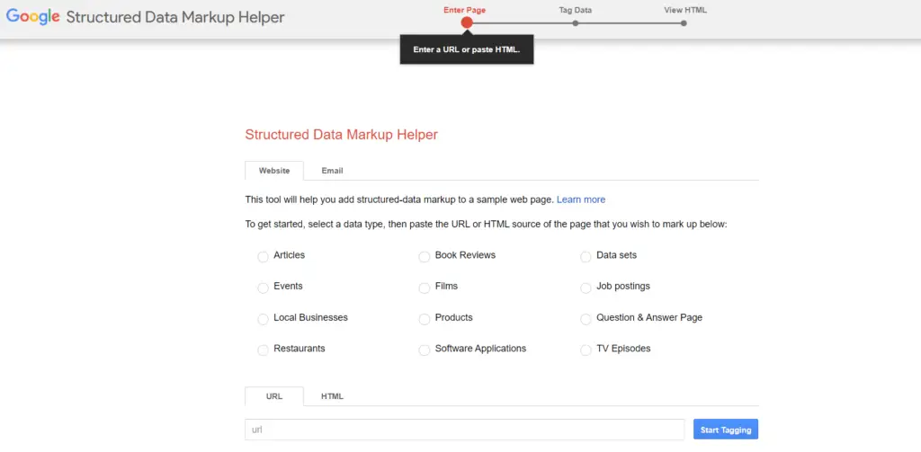 Google-structured-data-markup-helper