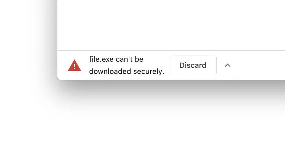 Chrome-insecure-download-warning