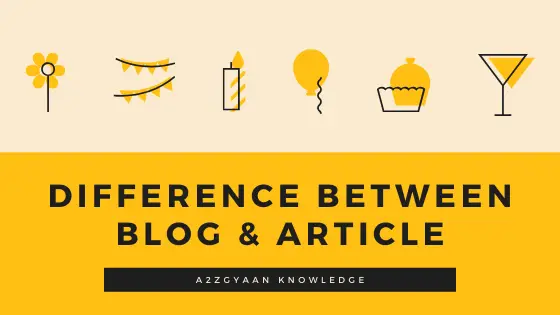 Difference between blog & article