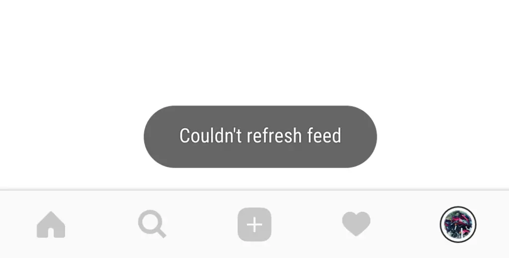 Instagram couldn't refresh feed